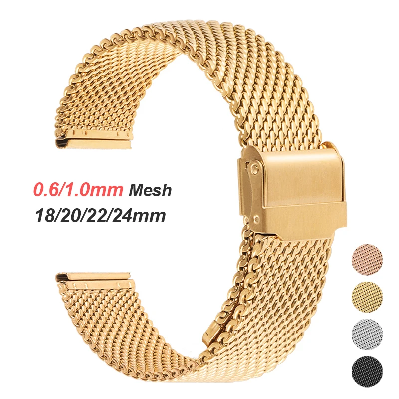 Mesh Strap Metal - 0.6mm 1.0mm Milanese Mesh Strap for