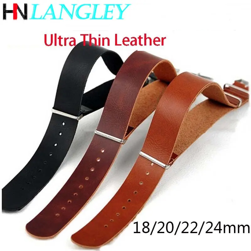 Nato Strap Nylon - Ultra Thin Leather Watch Band Strap