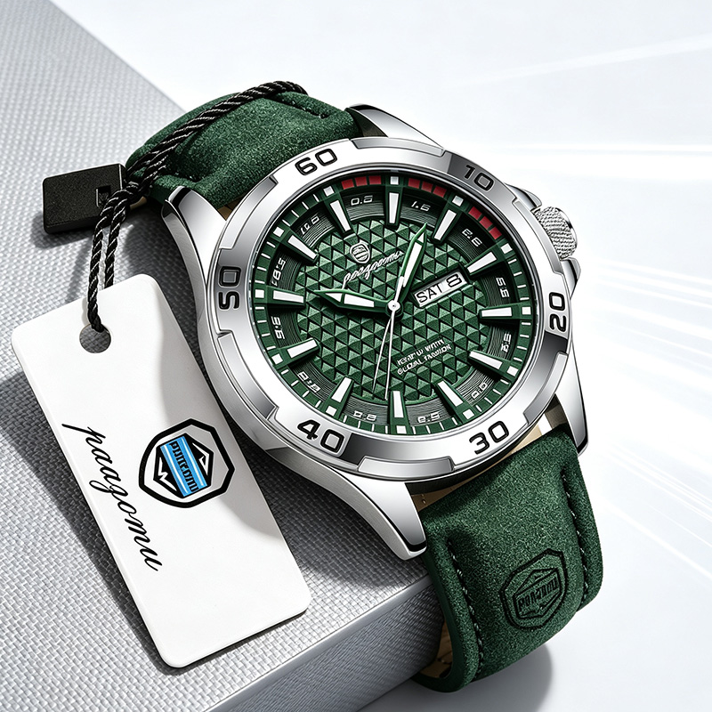 Leather Watch Band Men - PAAZOMU Luxury Brand Men Watches Fashion