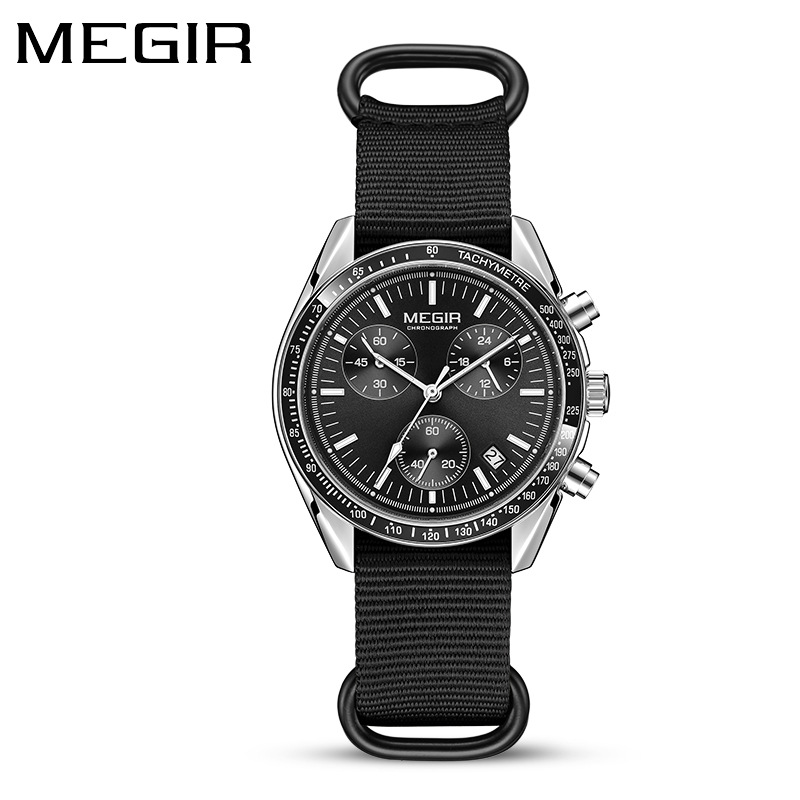 Canvas Strap Watch - MEGIR 2247 Men's Luxury Quartz Watch