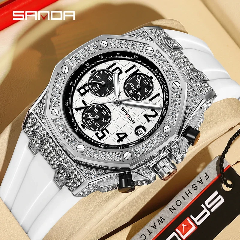 Rubber Strap Diver - SANDA 7026 Men's Quartz Watch Fashion
