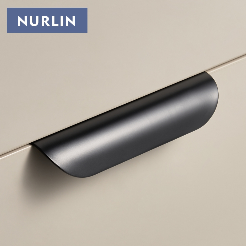Curved Spring Bar - Nurlin Brass Fold Short Edge Pull
