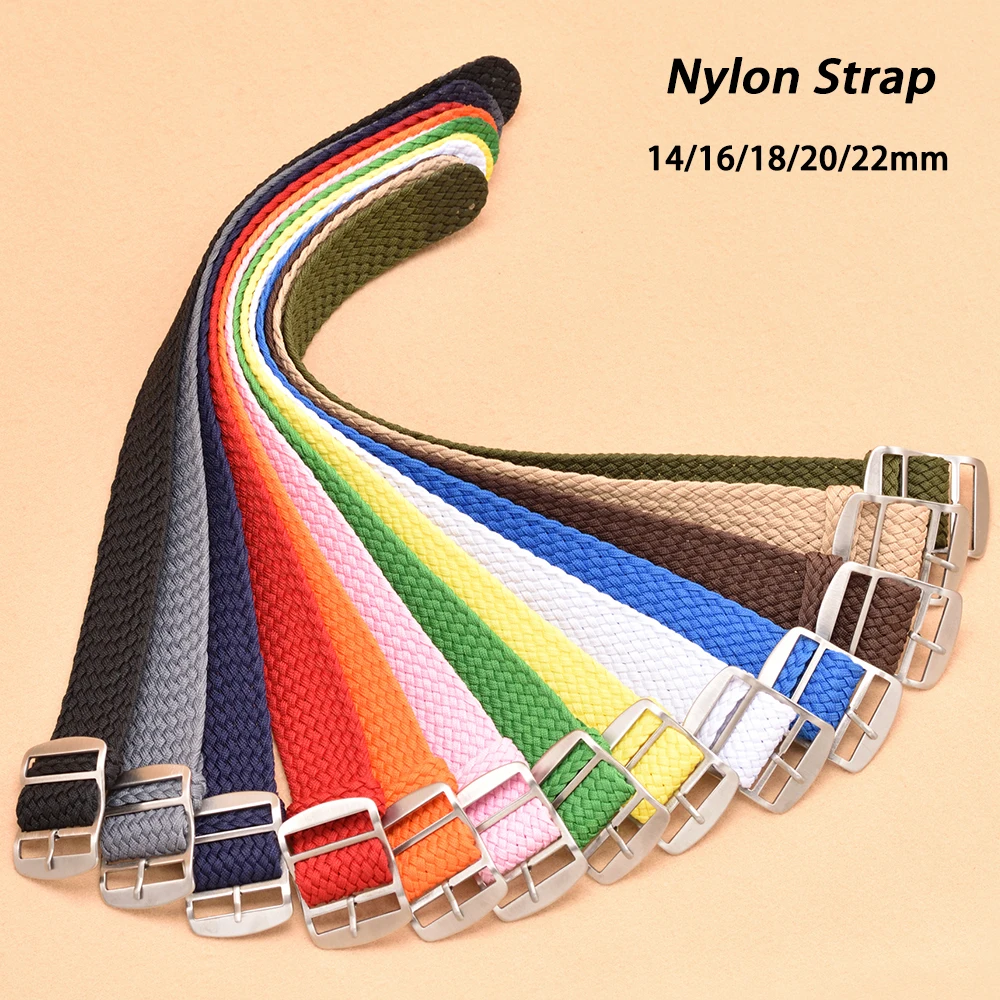Perlon Strap Woven - Woven Nylon Watch Strap 14mm 16mm
