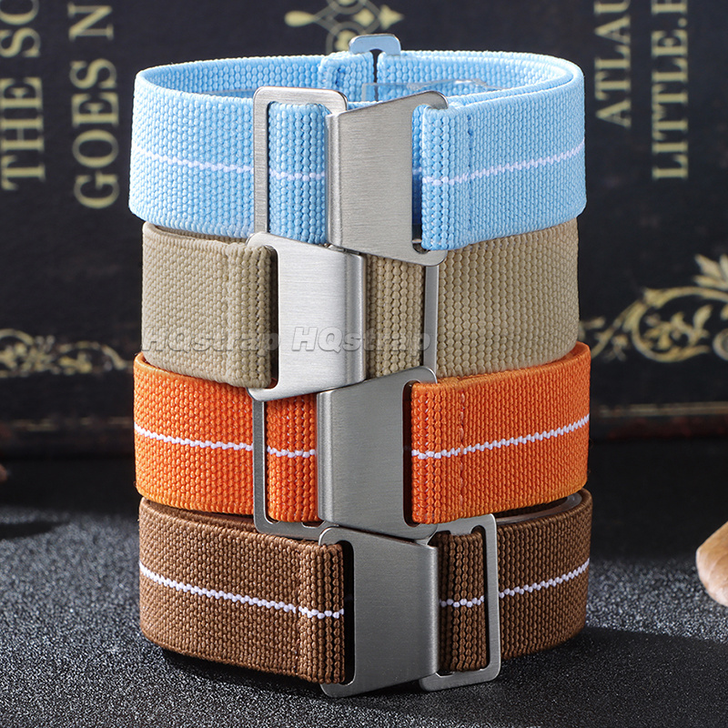 18/20/22mm Elastic Nylon Watch - Parachute Strap Elastic ulasan dan harga