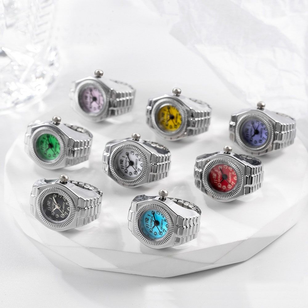 Punk Mini Finger Watch Rings C - Canvas Strap Watch ulasan dan harga