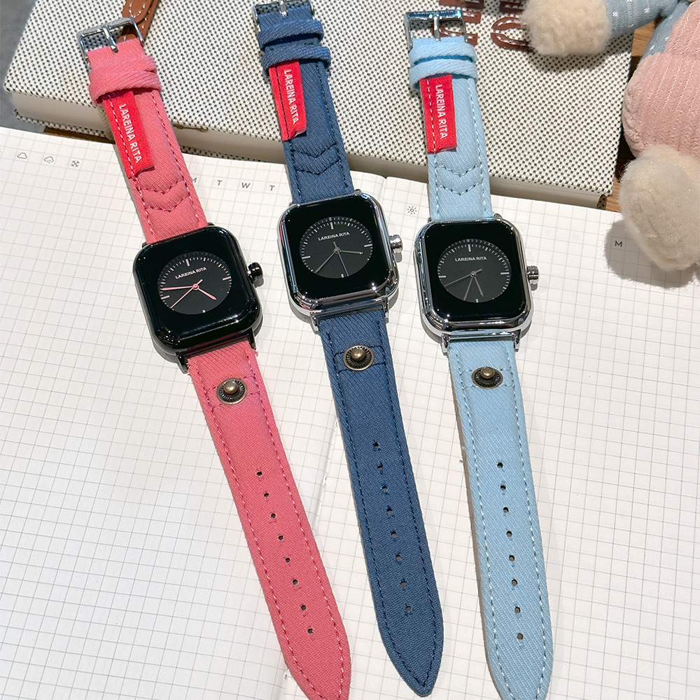 New Stylish Square Watch With  - Canvas Strap Watch ulasan dan harga