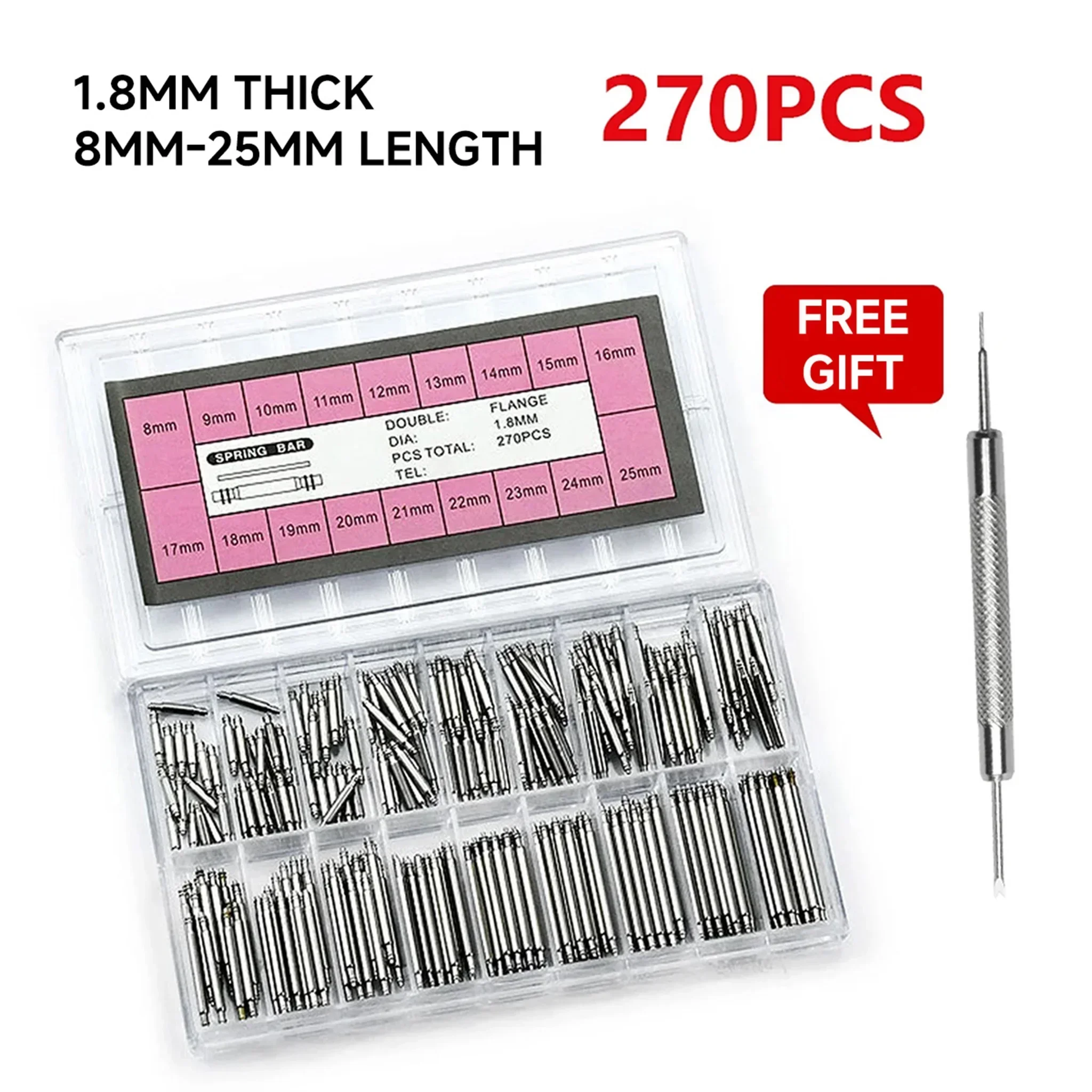 270pcs/set Strainless Steel Sp - Spring Bar Tool Set ulasan dan harga