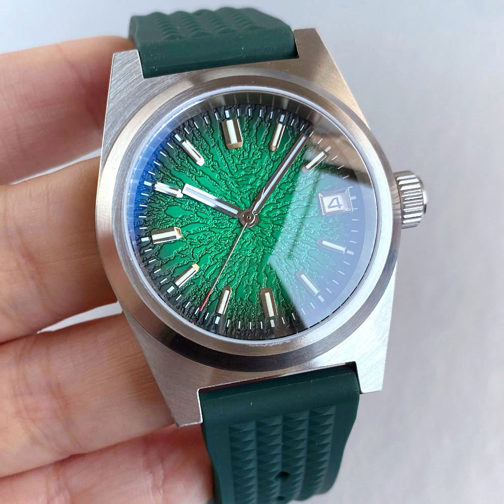 New 38mm Mechanical Watch Men  - Rubber Strap Diver ulasan dan harga