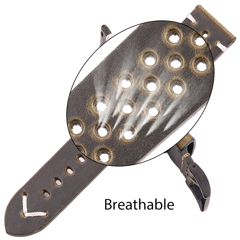Breathable Genuine Leather Qui - Nato Strap Nylon ulasan dan harga