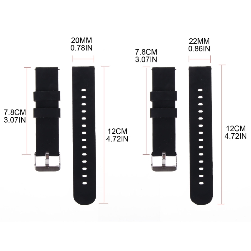 Silicone Strap 20/22mm Soft Qu - Silicone Watch Band 22Mm ulasan dan harga
