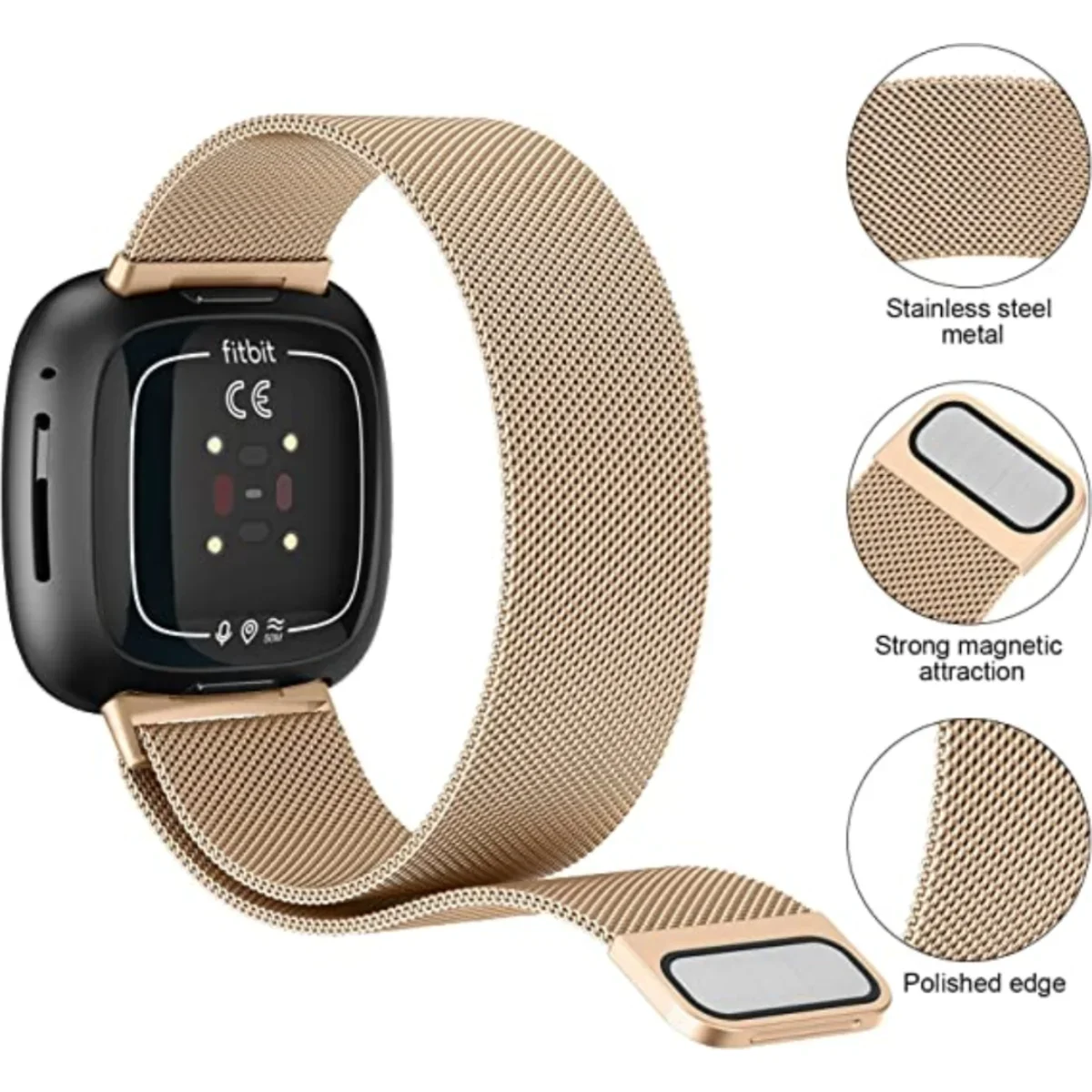 Milanese Strap for Fitbit Vers - Milanese Loop Magnetic ulasan dan harga