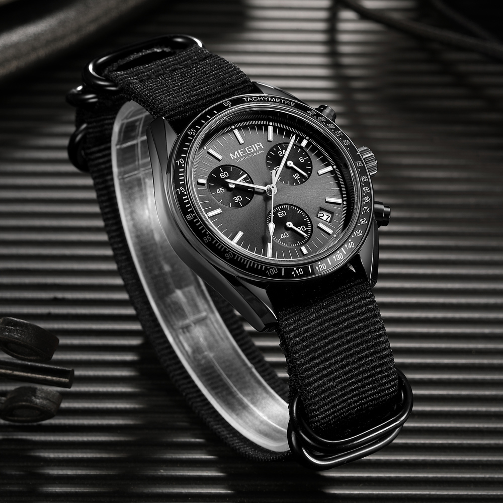 MEGIR New Luxury Men's Watches - Canvas Strap Watch ulasan dan harga