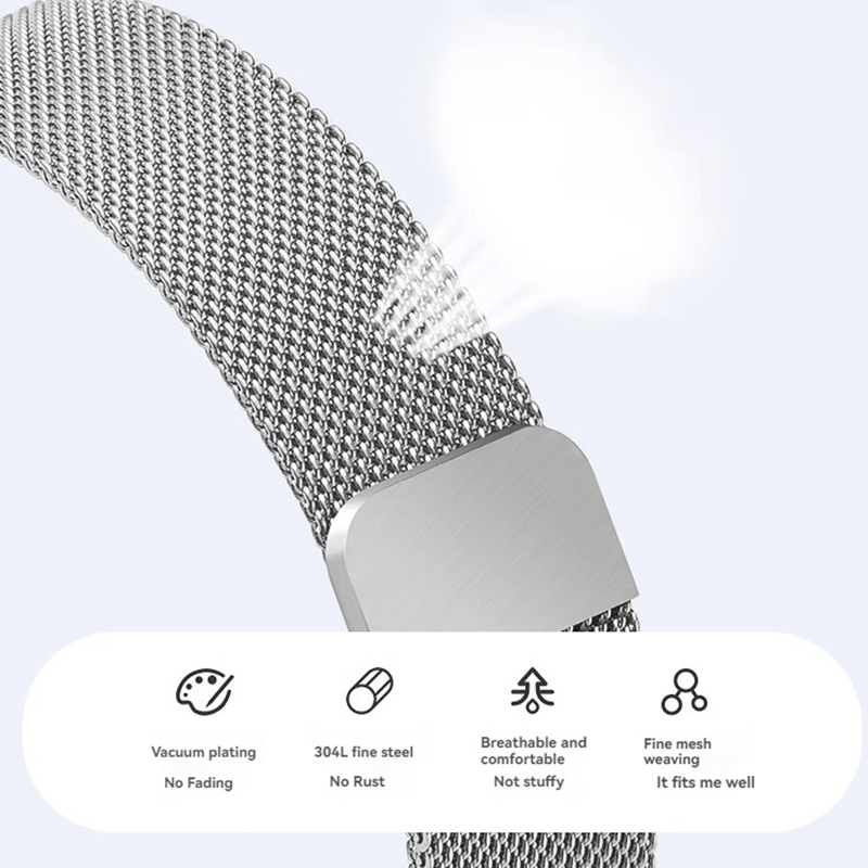 Milanese Magnet Steel strap 12 - Milanese Loop Magnetic ulasan dan harga