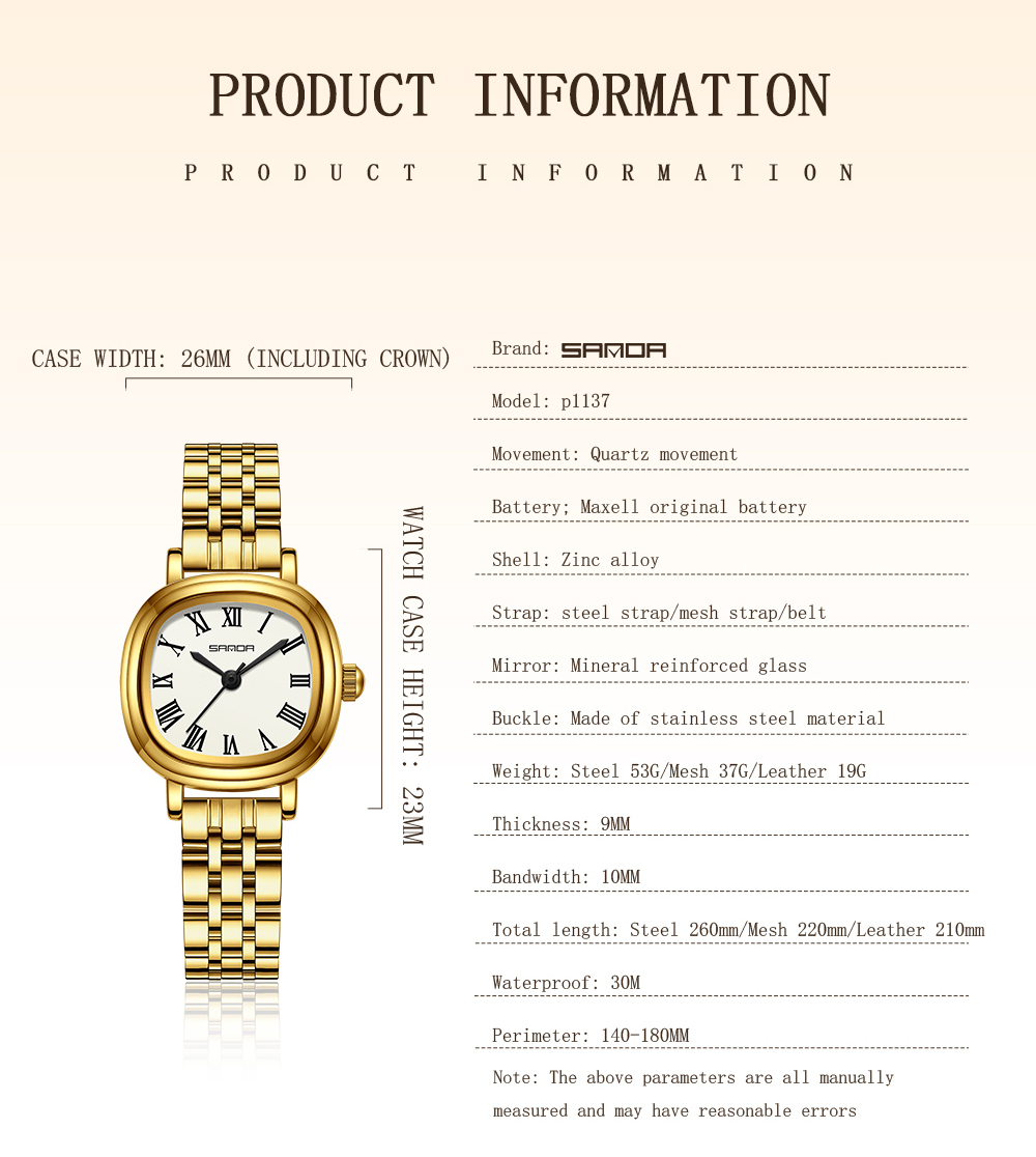 SANDA Top 1137 Women's Quartz  - Stainless Bracelet Diver ulasan dan harga