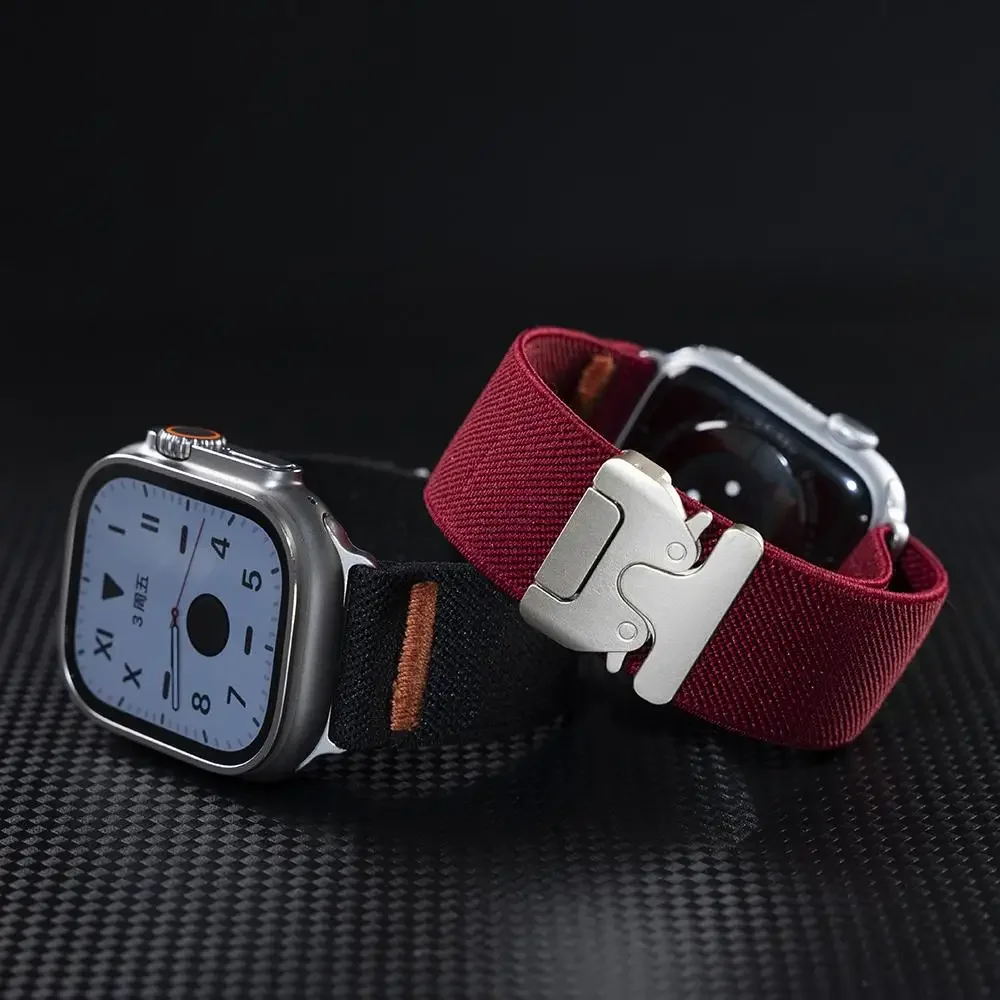 Nylon Strap for Apple Watch ba - Parachute Strap Elastic ulasan dan harga