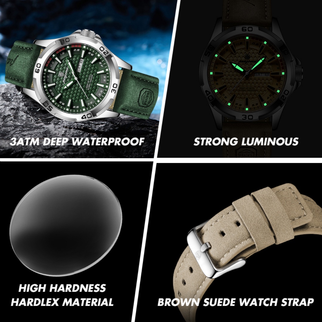 PAAZOMU Luxury Brand Men Watch - Leather Watch Band Men ulasan dan harga