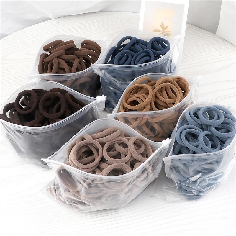 50PCS/Set Women Girls Basic Ha - Silicone Band Women ulasan dan harga