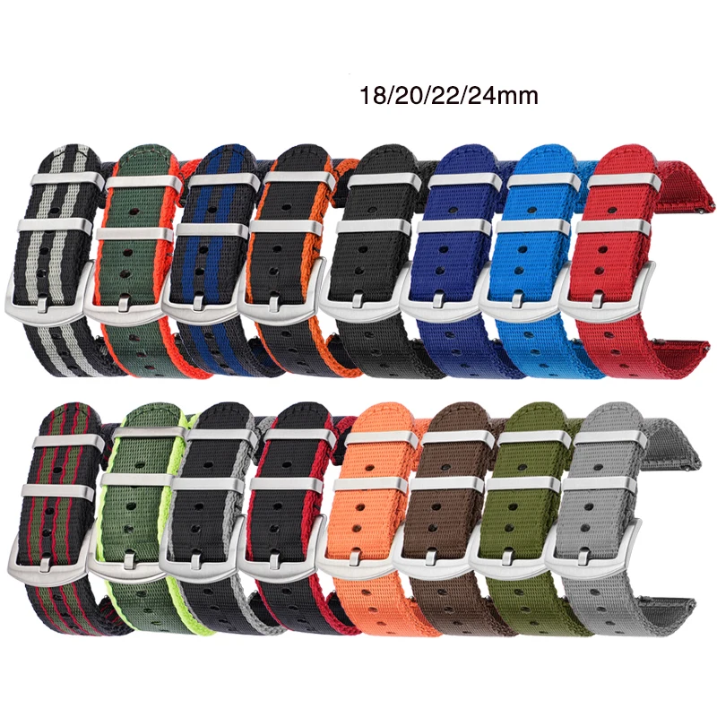 18/20/22/24mm Nylon Strap Men  - Canvas Strap Watch ulasan dan harga