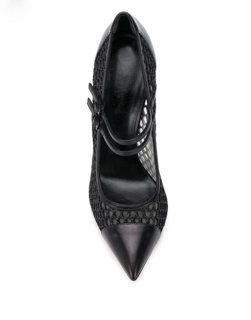 Sexy Mesh Patchwork Pointed To - Mesh Strap Metal ulasan dan harga