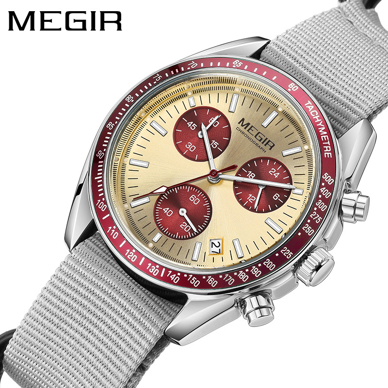 MEGIR 2247 New Luxury Men's Wa - Canvas Strap Watch ulasan dan harga