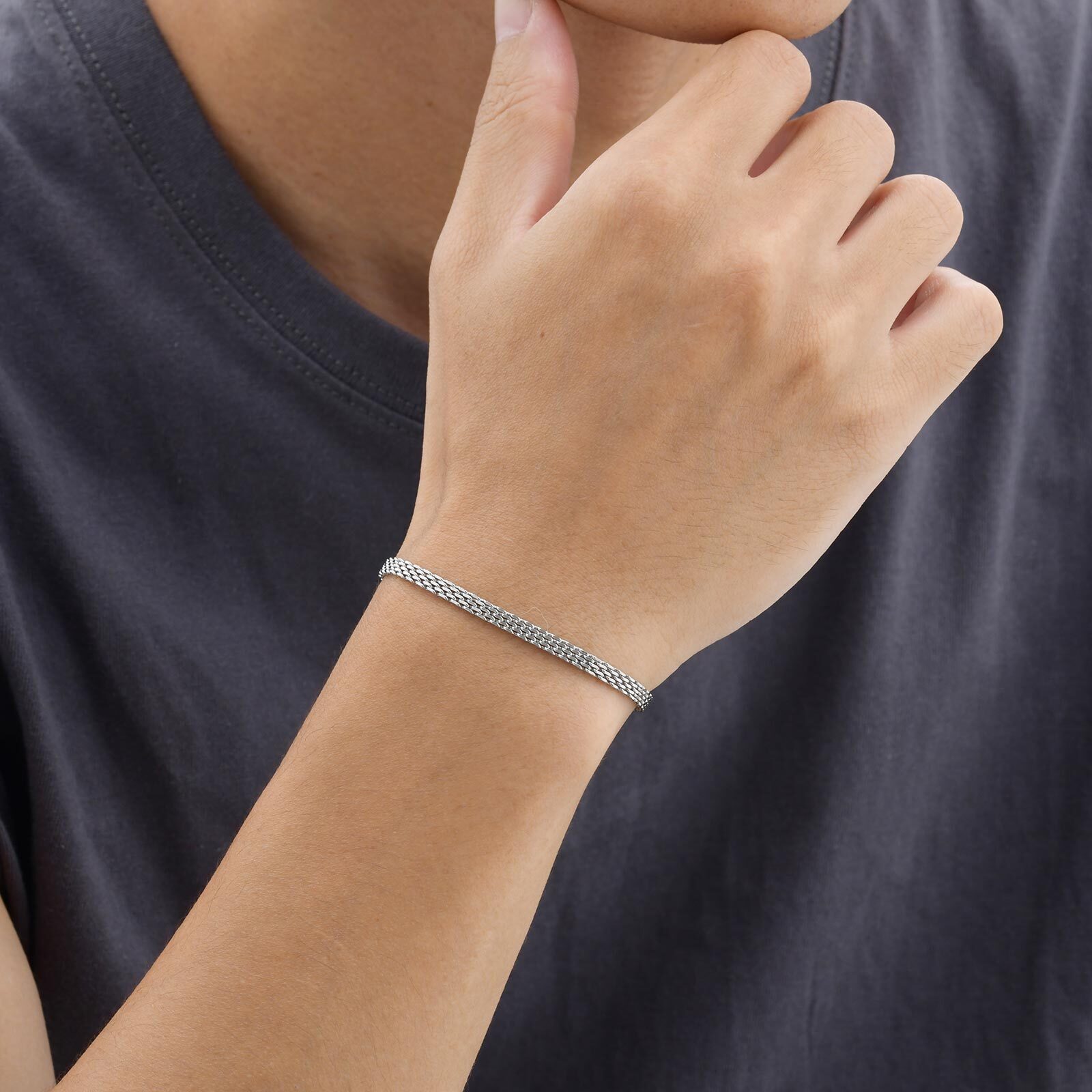 3/8mm Mesh Strap Chain Bracele - Mesh Strap Metal ulasan dan harga