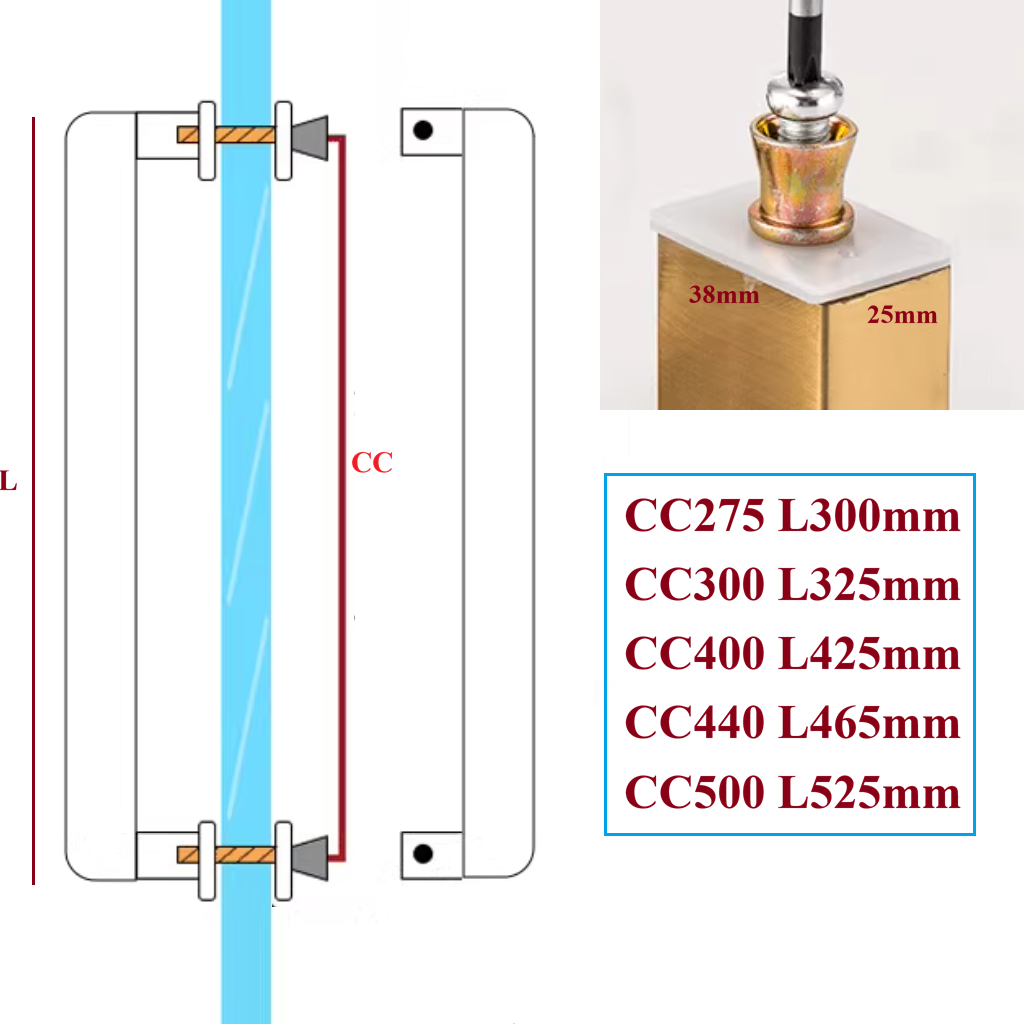 1Pc Stainless Steel Entry Glas - Curved Spring Bar ulasan dan harga