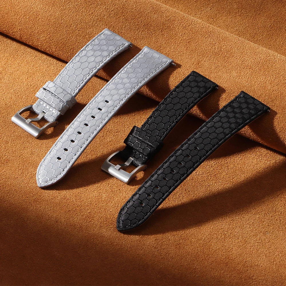 20mm 22mm Smooth Genuine Nylon - Perlon Strap Woven ulasan dan harga