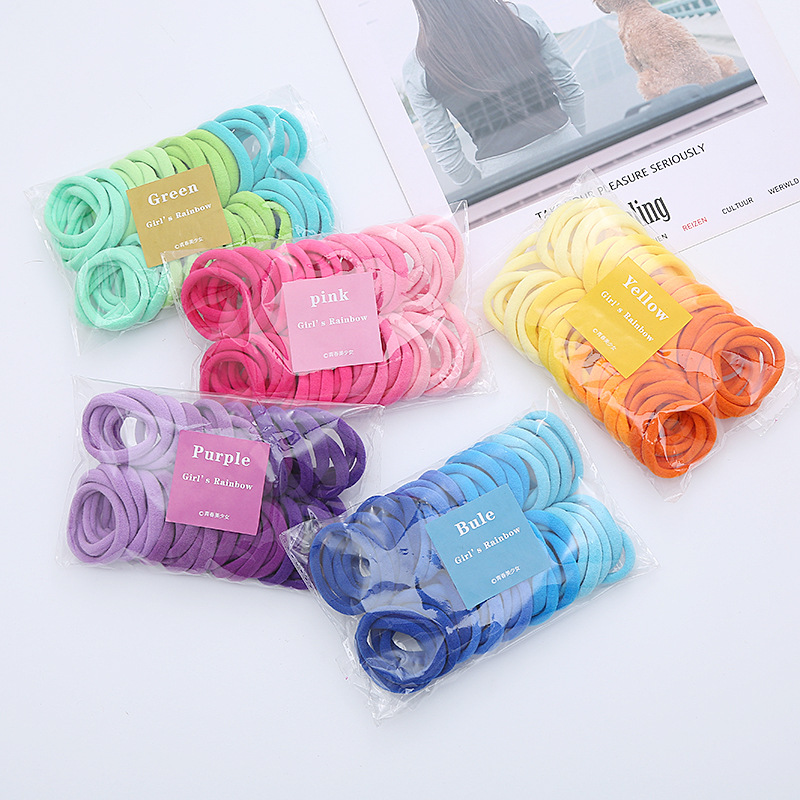 50PCS/Set Women Girls Basic Ha - Silicone Band Women ulasan dan harga