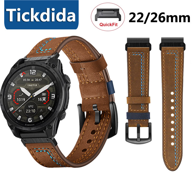 22mm 26mm Genuine Leather Stra - Leather Strap Quick Release ulasan dan harga