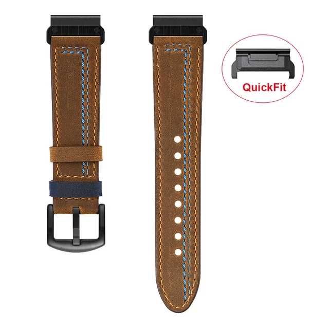 22mm 26mm Genuine Leather Stra - Leather Strap Quick Release ulasan dan harga