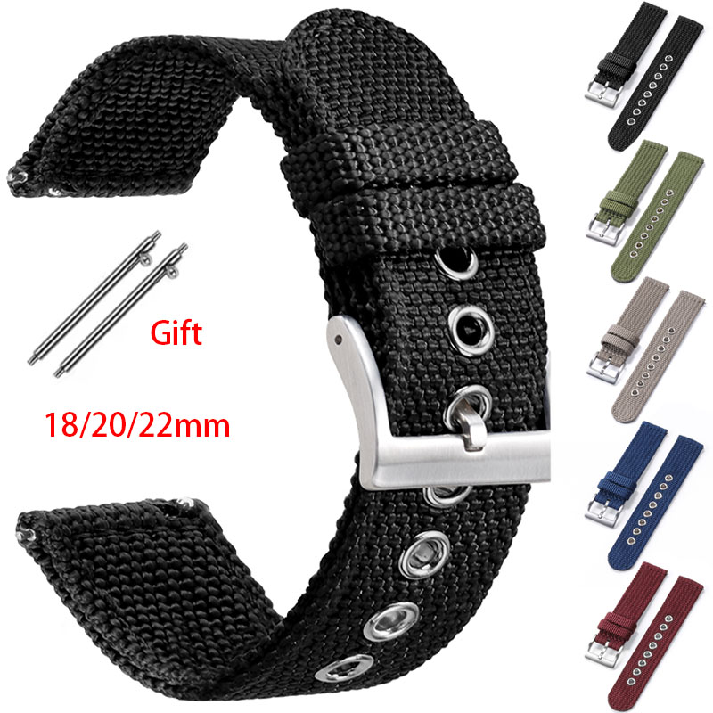 Nylon Strap 18mm 20mm 22mm Ban - Nato Strap Nylon ulasan dan harga