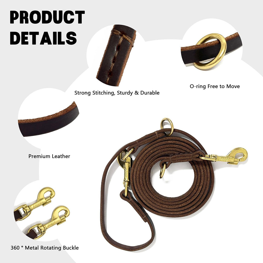 Multi Function Leather Dog Lea - Leather Strap Quick Release ulasan dan harga