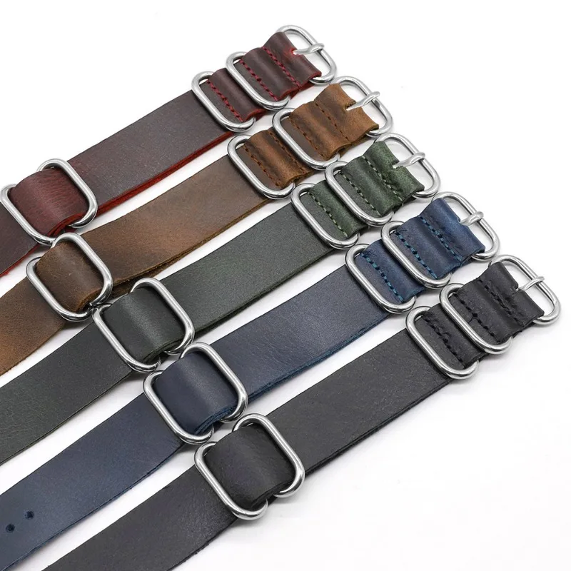 Vintage Genuine Leather Watch  - Nato Strap Nylon ulasan dan harga