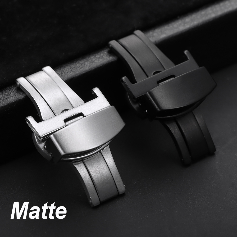 10/12/14/16/18/20/22mm Polishe - Butterfly Clasp Deployant ulasan dan harga