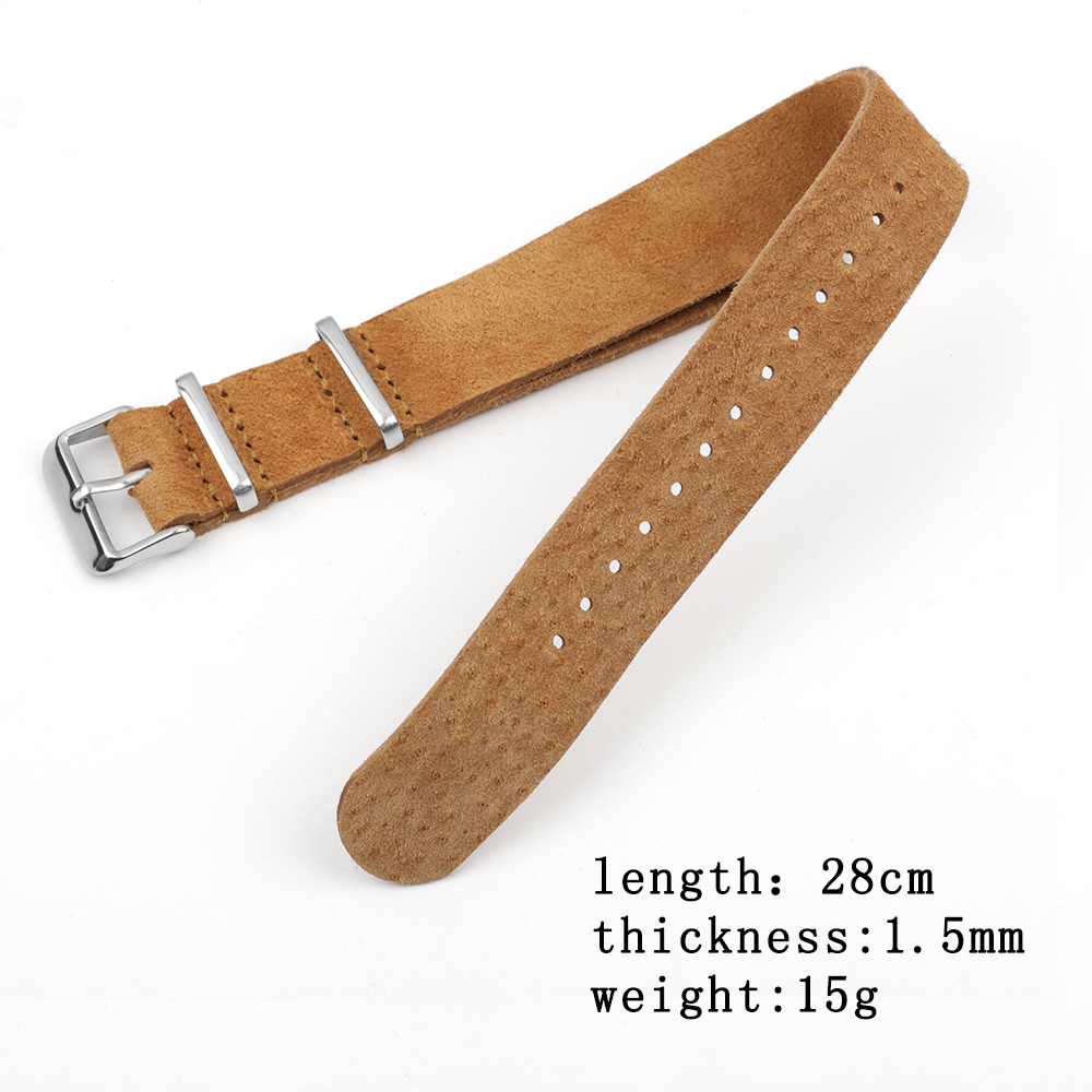 Soft Retro Suede Genuine Leath - Nato Strap Nylon ulasan dan harga