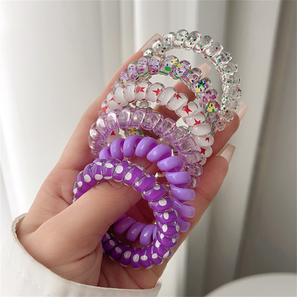 6pcs Sweet Cute Colorful Spira - Silicone Band Women ulasan dan harga