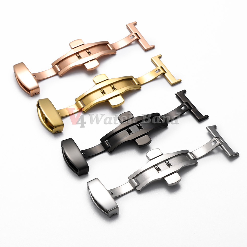 Polished Matte Double Button W - Butterfly Clasp Deployant ulasan dan harga