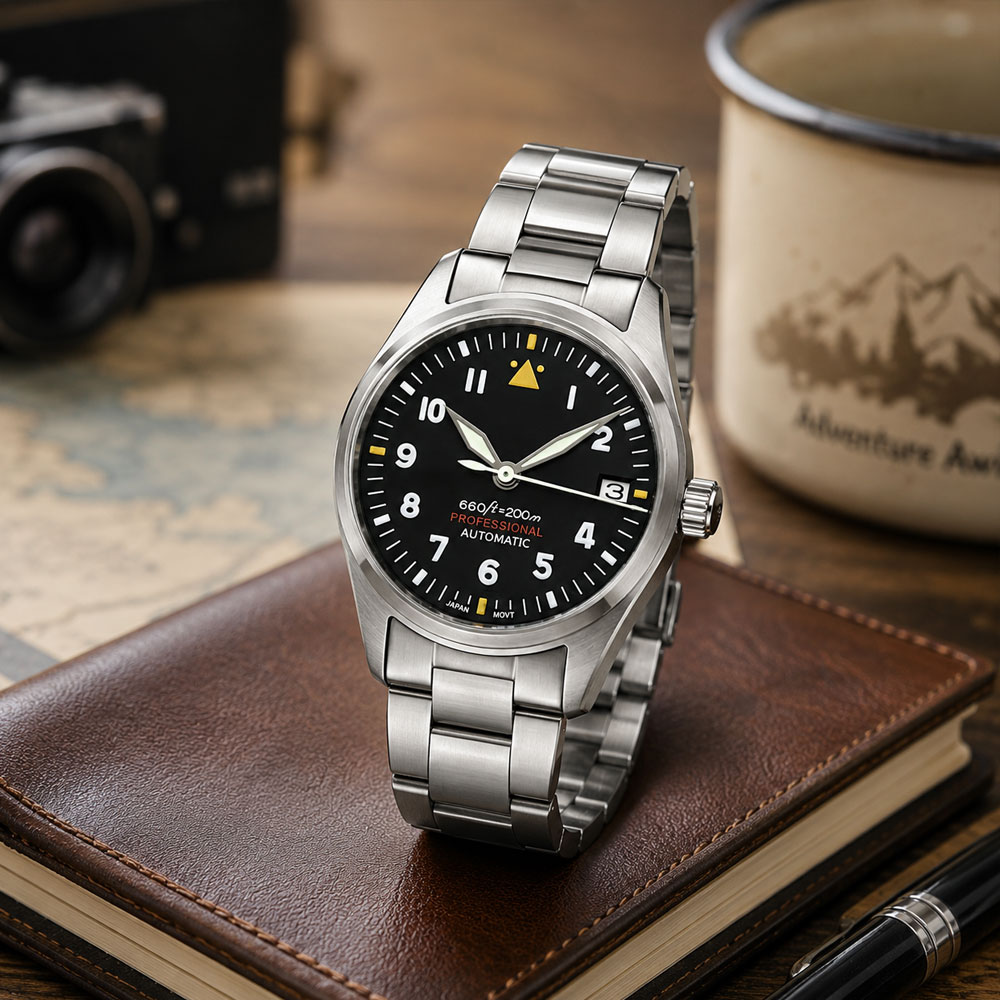 Custom LOGO 36mm 39mm Pilot Wa - Stainless Bracelet Diver ulasan dan harga