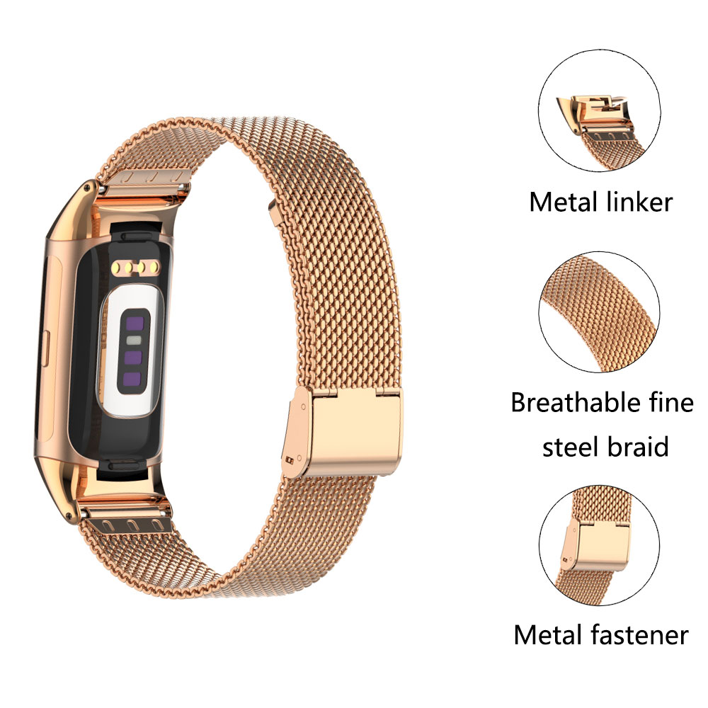 Suitable for Fitbit Charge 5/6 - Mesh Strap Metal ulasan dan harga
