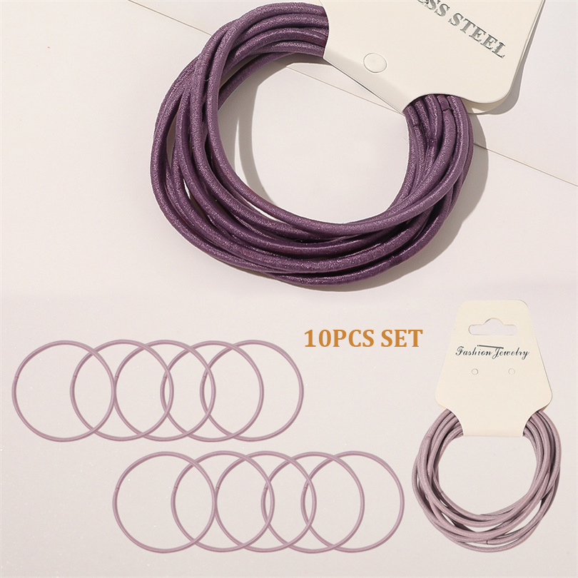 10PCS Women Girls Simple Basic - Silicone Band Women ulasan dan harga