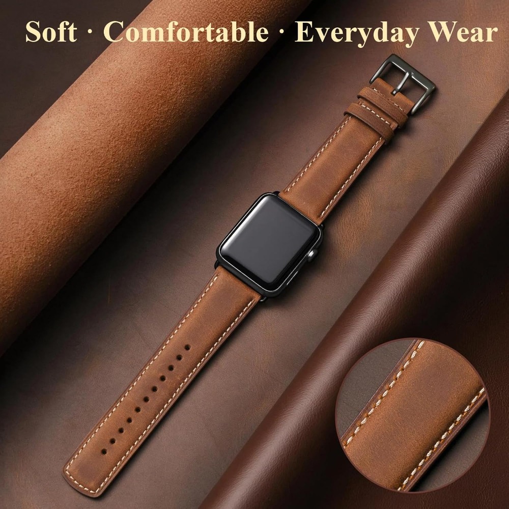 Top Grain Leather Band Compati - Leather Watch Band Men ulasan dan harga