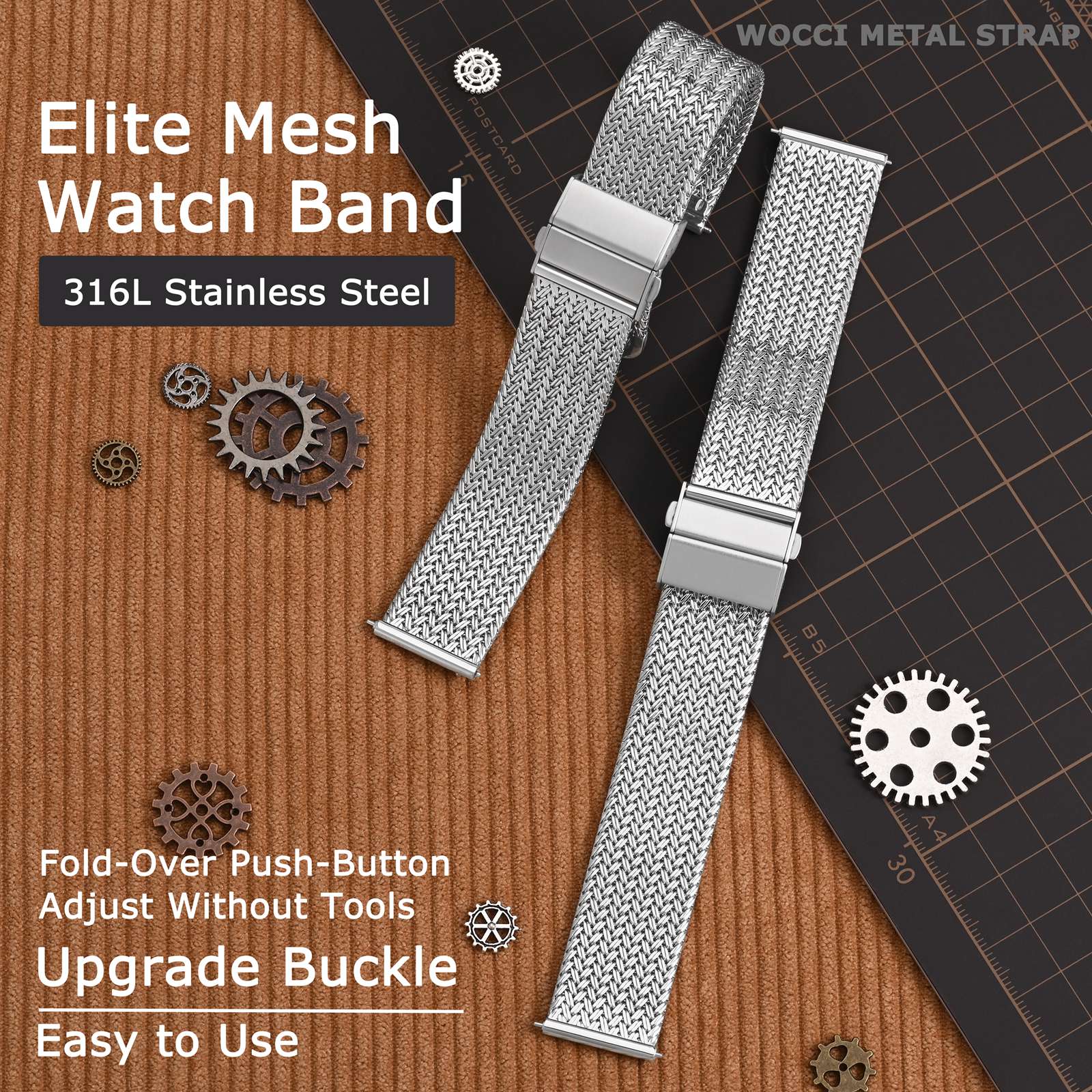 WOCCI Elite Metal Watch Band,  - Mesh Strap Metal ulasan dan harga