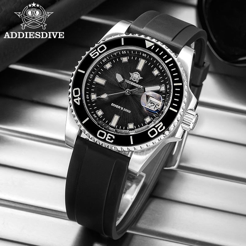 ADDIESDIVE 2115 Quartz Dive Wa - Rubber Strap Diver ulasan dan harga