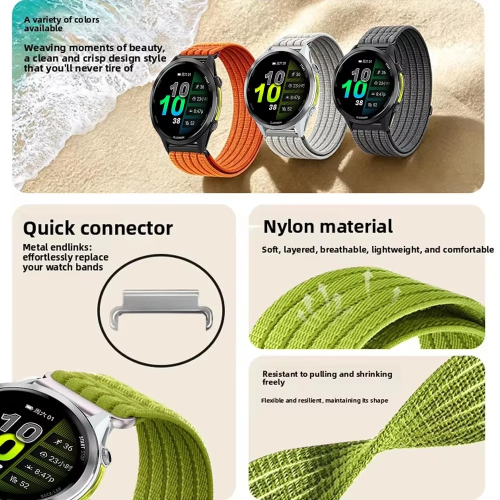 20mm 22mm Nylon Loop band For  - Sport Loop Velcro ulasan dan harga