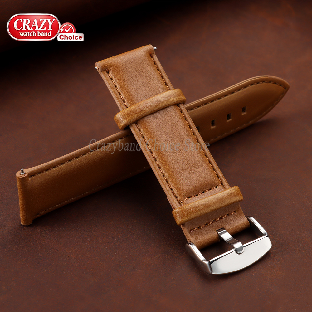 Oil Wax Cowhide Watch Band 18m - Leather Strap Quick Release ulasan dan harga
