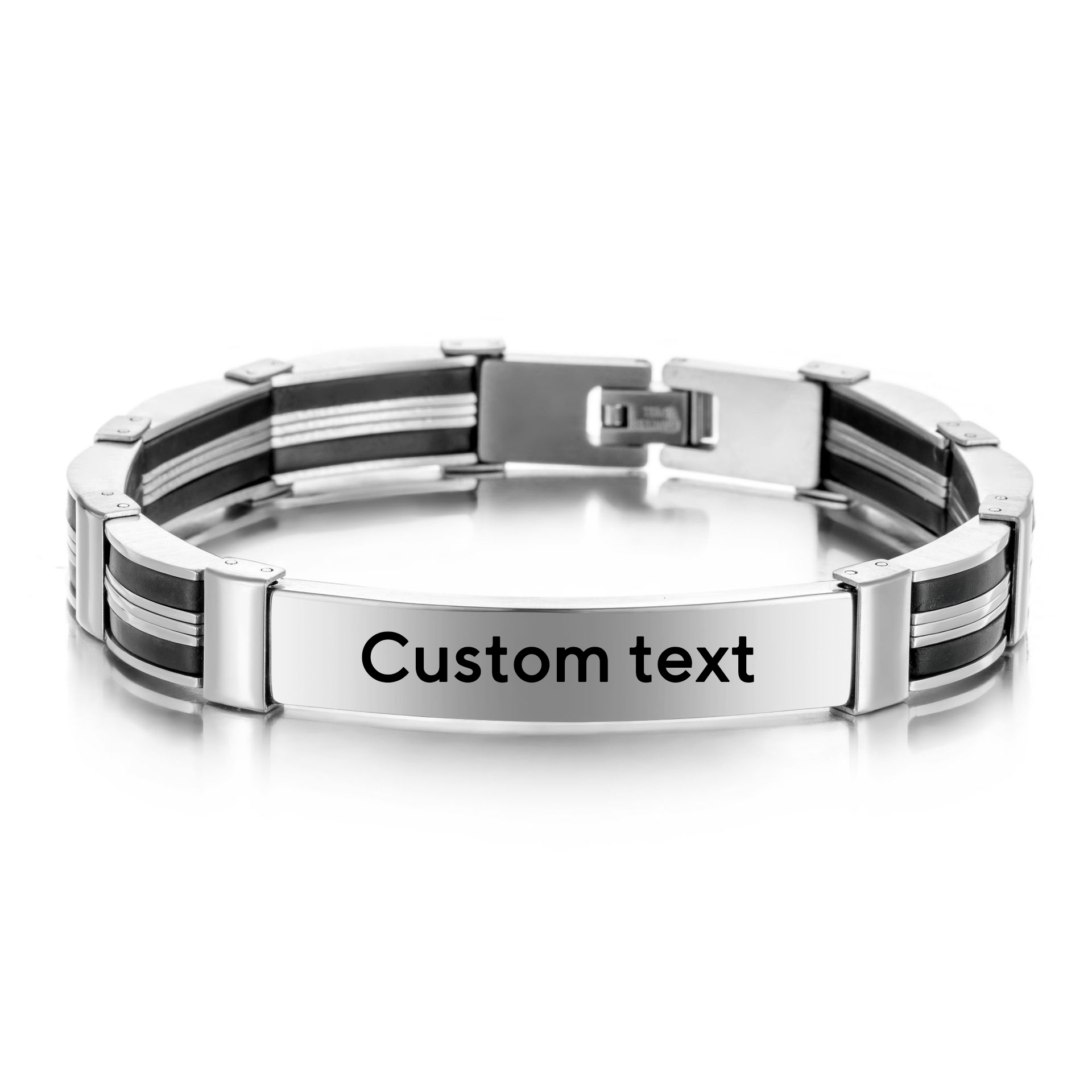 Punk Custom TEXT Name Men Stai - Silicone Band Women ulasan dan harga