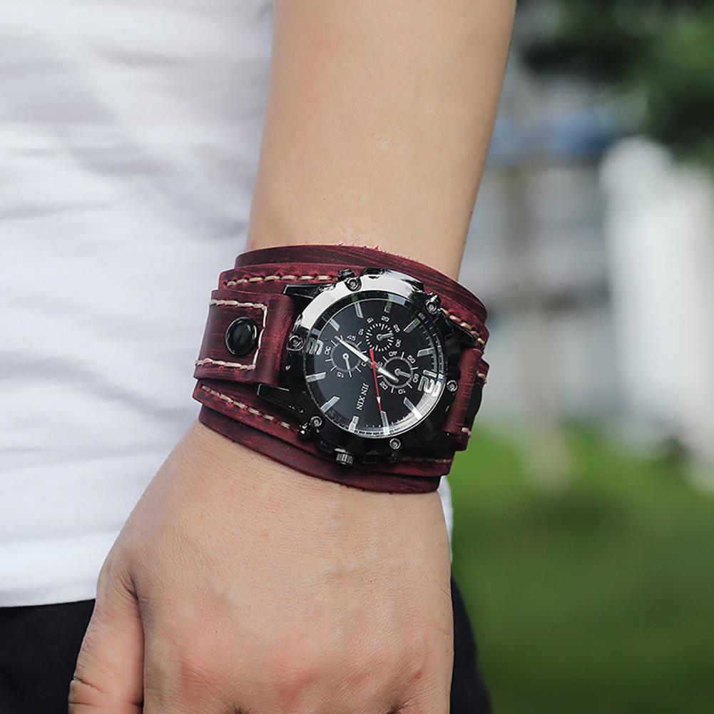 Retro Mens Quartz Watch Round  - Leather Watch Band Men ulasan dan harga