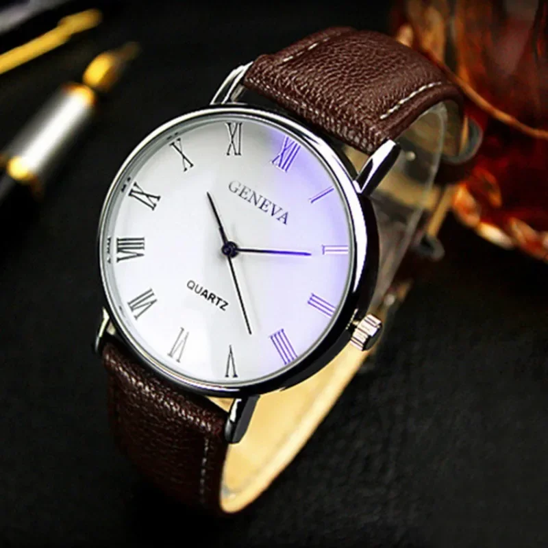 Famous Brand Men Quartz Watch  - Leather Watch Band Men ulasan dan harga