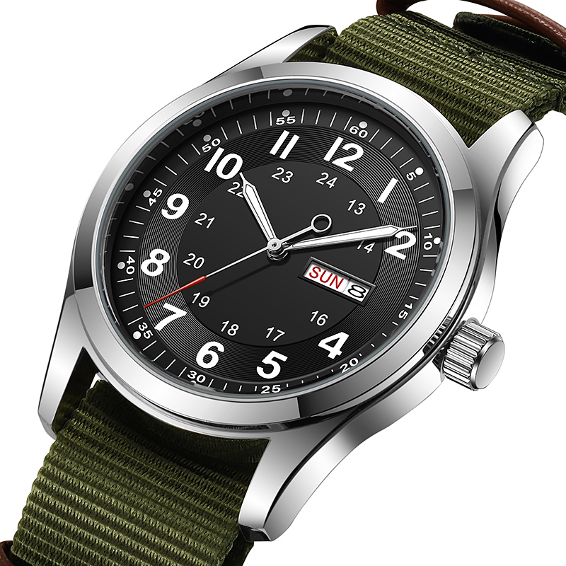 2026 Men's 42mm Watch Glow in  - Canvas Strap Watch ulasan dan harga
