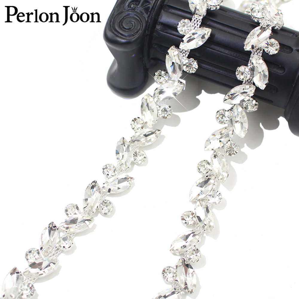 Leaf Round Crystal Rhinestone  - Perlon Strap Woven ulasan dan harga